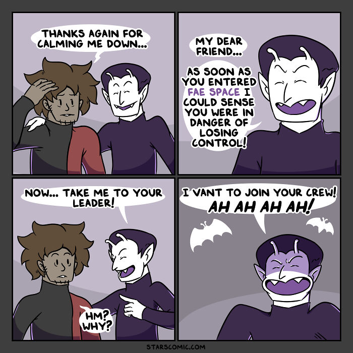 Comic series scene with humans and aliens aboard a starship, featuring dialogue on joining the crew.