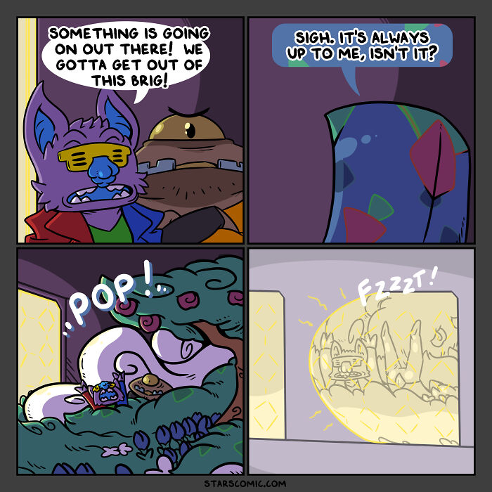 Aliens and humans on a starship plan escape, depicting cooperation in a comic series.