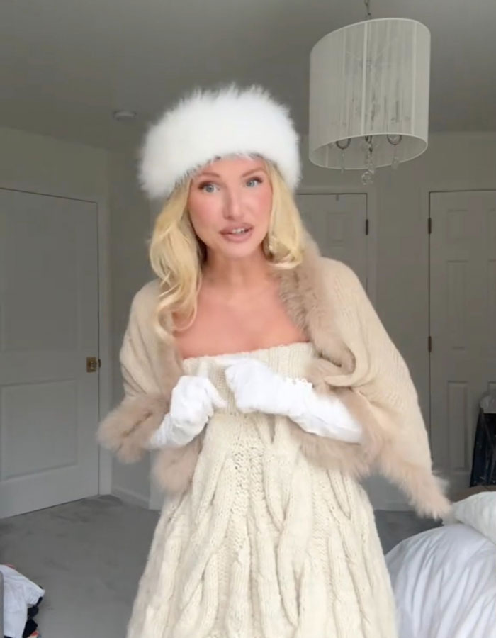 Influencer Slammed For Wearing An Extravagant $9,000 &ldquo;Blanket&rdquo; Dress To Thanksgiving Dinner