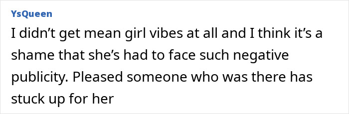 Comment defending Apple Martin amidst mean girl claims.