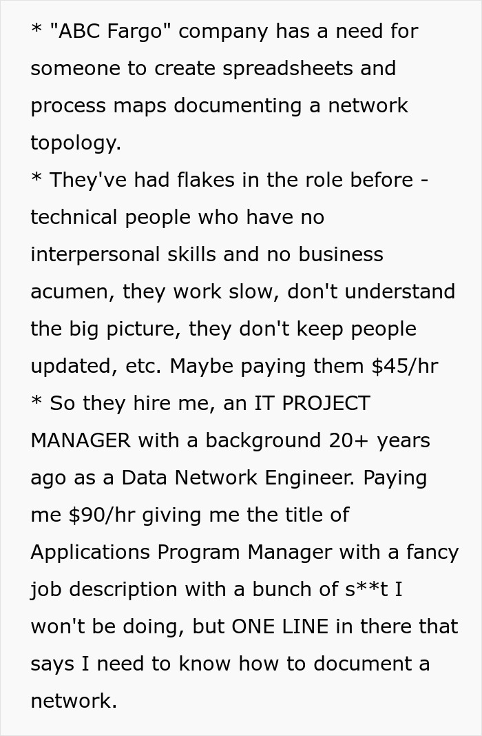 Text excerpt discussing background check revealing job applicant's lies.