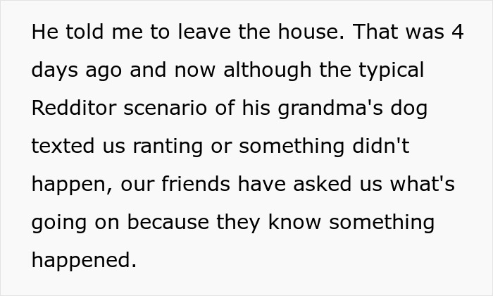 Text image about relationship issues after refusing to date a boyfriend who is trans.