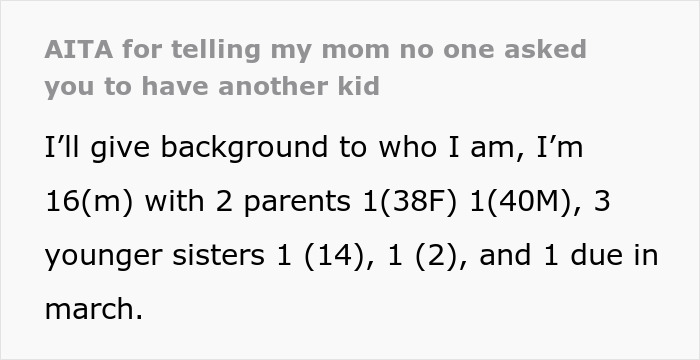 Mom Keeps Having Kids She Can’t Afford, Teen Finally Loses Patience Mom Keeps Having Kids She Can’t Afford, Teen Finally Loses Patience