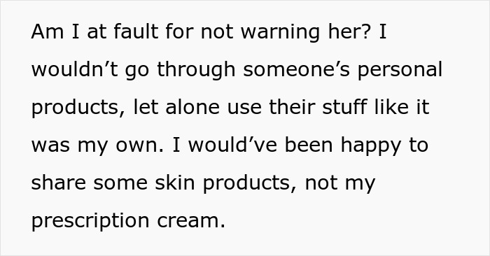 Text on a screen discussing the misuse of personal products leading to chemical burns. Text on a screen discussing the misuse of personal products leading to chemical burns.