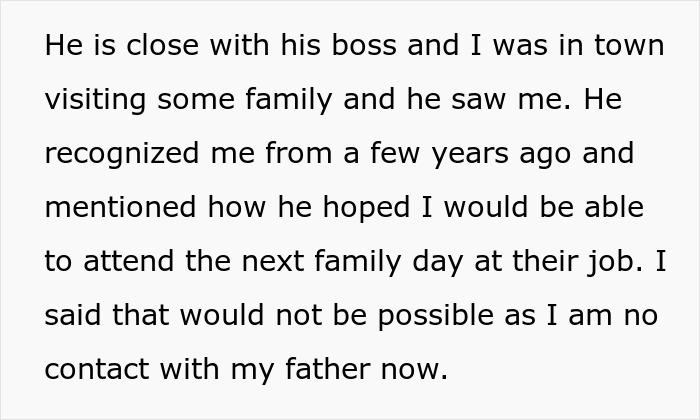 Text describing a man's conflict with an employee over his relationship with his daughter.