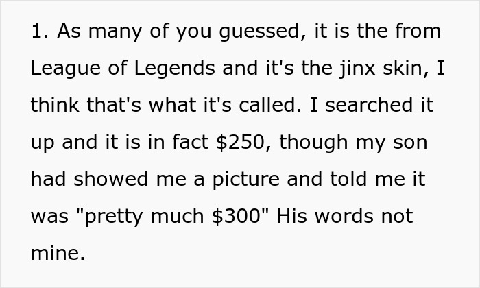 Kid Asks Mom To Buy $250 Video Game Skin, She Thinks It&rsquo;s A Waste Of Money, Dad Is Furious