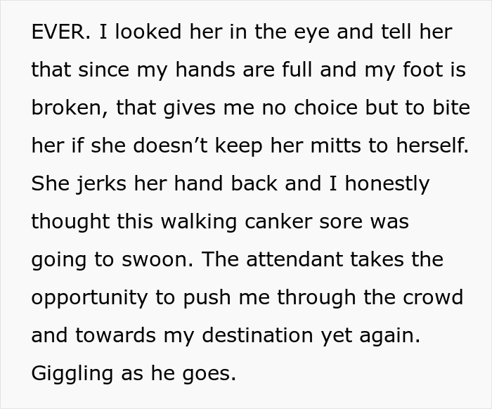 Text about a confrontation involving a woman in a wheelchair at an airport with a Karen. Text about a confrontation involving a woman in a wheelchair at an airport with a Karen.