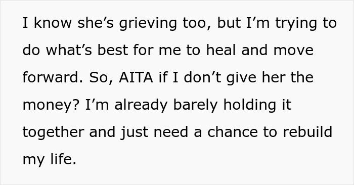 Text discussing funeral costs, life insurance, and emotional healing after loss. Text discussing funeral costs, life insurance, and emotional healing after loss.