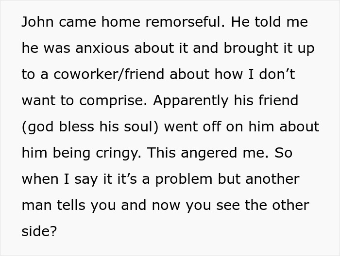 Text exchange discussing fianc&eacute;'s feelings on bride's wedding dress color choice and friend's opinion.