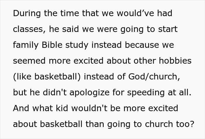 Text excerpt: Family prioritizes Bible study over sports and church activities. Text excerpt: Family prioritizes Bible study over sports and church activities.