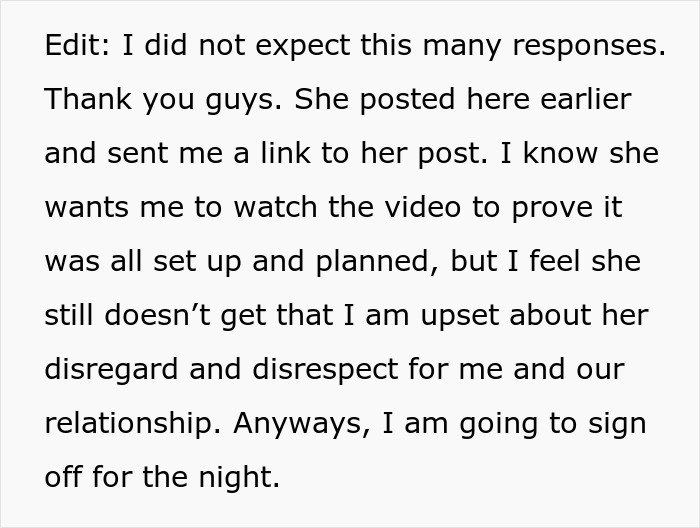 Text image discussing relationship prank consequences. Text image discussing relationship prank consequences.