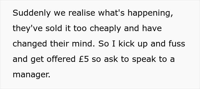 Text describing a customer's persistence in resolving a delivery issue.
