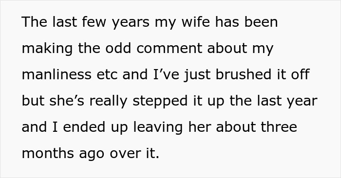 Text description about a husband's experience of being emasculated by his wife for hobbies like baking and liking Taylor Swift. Text description about a husband's experience of being emasculated by his wife for hobbies like baking and liking Taylor Swift.
