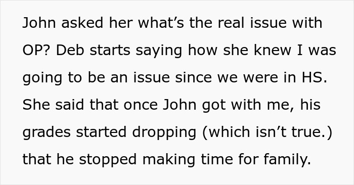 Text discussing tensions over a fianc&eacute;'s request to avoid a white wedding dress for his mom's comfort.