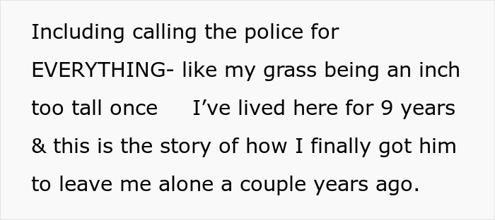 Text about dealing with a difficult neighbor and clever revenge. Text about dealing with a difficult neighbor and clever revenge.