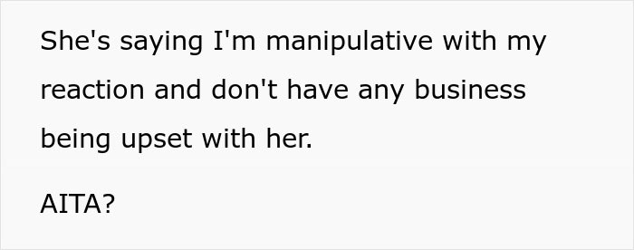 Text about being called manipulative after getting upset, questioning actions. Text about being called manipulative after getting upset, questioning actions.