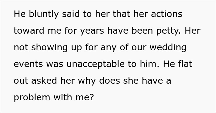 Text message about wedding dress conflict for bride's comfort.