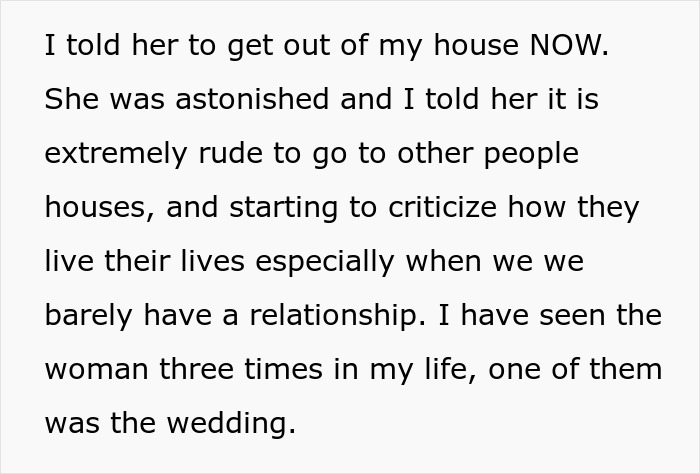 Text describing a confrontation about focusing on a baby and not a cat, leading to someone being asked to leave the house. Text describing a confrontation about focusing on a baby and not a cat, leading to someone being asked to leave the house.