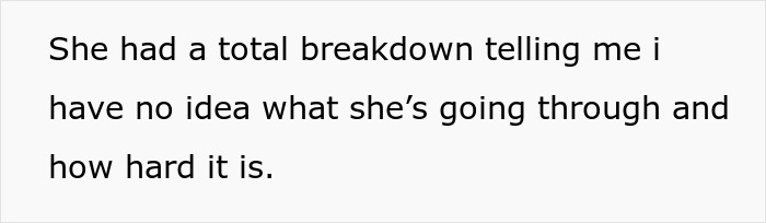 Text expressing a daughter's struggle with disease and chores.