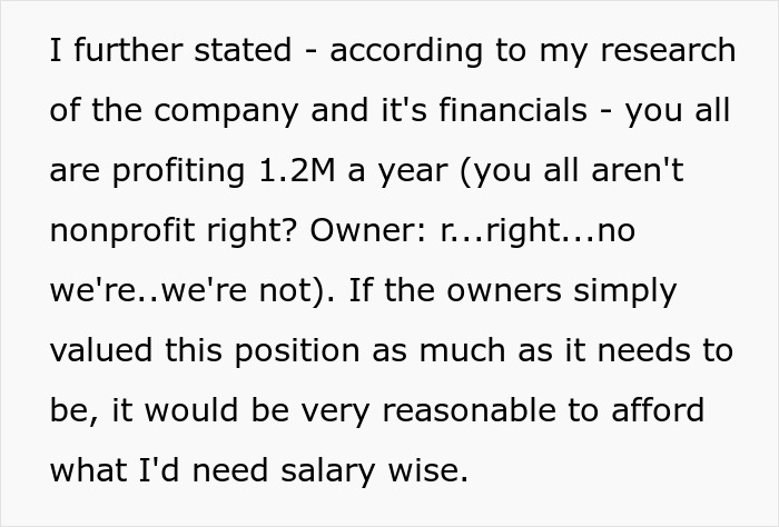 Candidate discusses salary and expectations based on company profits in job interview.