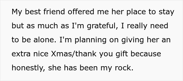 Text about gratitude and solitude, mentioning plans for a thank-you gift. Text about gratitude and solitude, mentioning plans for a thank-you gift.