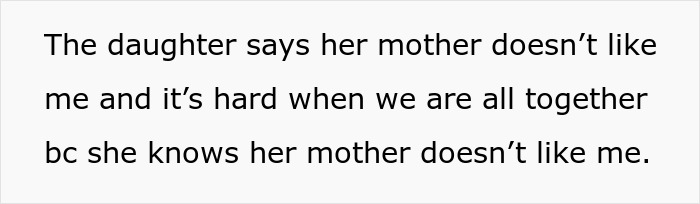 Text message expressing conflict related to a mother's dislike, referring to the woman caught spying. Text message expressing conflict related to a mother's dislike, referring to the woman caught spying.