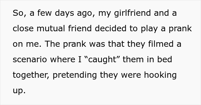Prank leads to breakup text about girlfriend and friend staging a scenario of cheating. Prank leads to breakup text about girlfriend and friend staging a scenario of cheating.