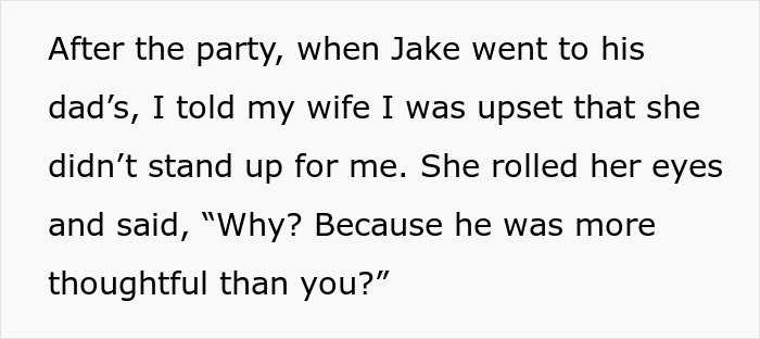 Text excerpt discussing a husband's frustration with his wife over her ex's behavior.