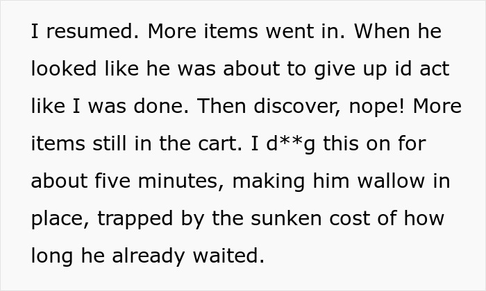 Costco shopper loads groceries slowly, frustrating an impatient driver. Costco shopper loads groceries slowly, frustrating an impatient driver.