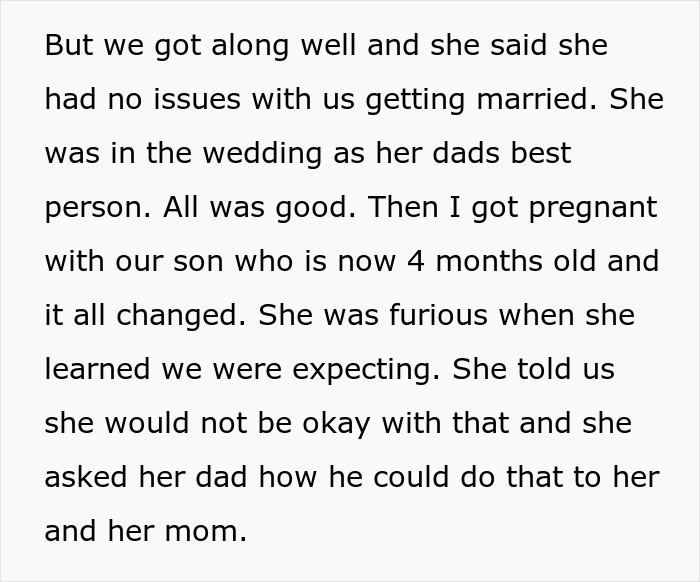 Text about hostile behavior from stepdaughter causing marriage issues. Text about hostile behavior from stepdaughter causing marriage issues.
