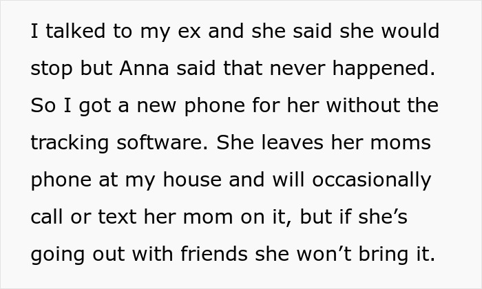 Text about daughter using mom's phone without tracking to communicate. Text about daughter using mom's phone without tracking to communicate.