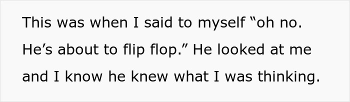 Text excerpt about a fianc&eacute;'s reaction regarding a wedding dress decision.