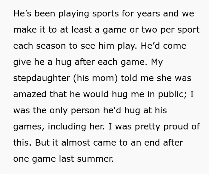 Text describing a boy's special hug after sports games, highlighting grandma's proud moment. Text describing a boy's special hug after sports games, highlighting grandma's proud moment.
