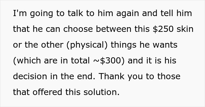 Kid Asks Mom To Buy $250 Video Game Skin, She Thinks It&rsquo;s A Waste Of Money, Dad Is Furious