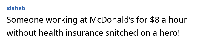Text referencing McDonald's employee wages and snitching on a hero, amid Luigi Mangione's arrest and rat issues.