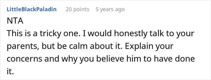 Reddit comment discussing how to handle concerns about milk replacement incident calmly with parents. Reddit comment discussing how to handle concerns about milk replacement incident calmly with parents.