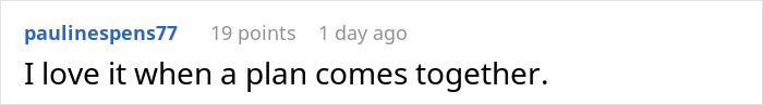 Customer's persistence: "I love it when a plan comes together" text, expressing satisfaction in overcoming delivery issues.