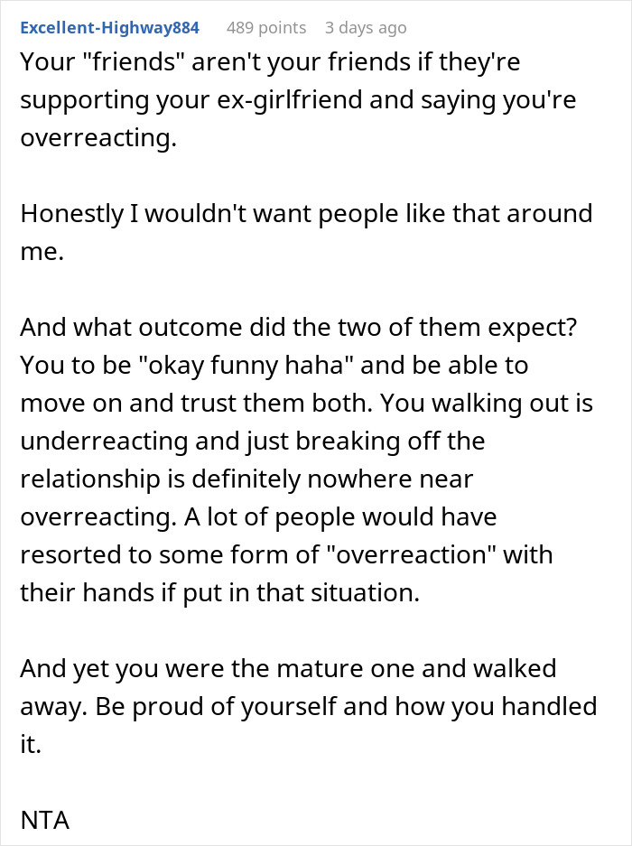 Comment discussing the consequences of a prank on a relationship ending. Comment discussing the consequences of a prank on a relationship ending.