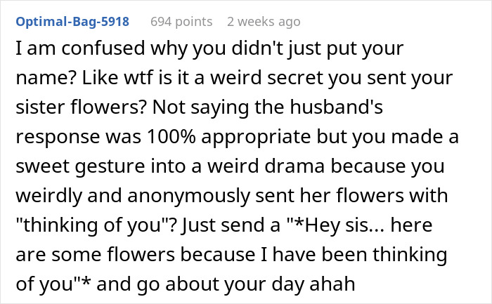 Brother Sends Flowers To Sister, Makes Her Husband Think She's Cheating, Leads Them To Divorce