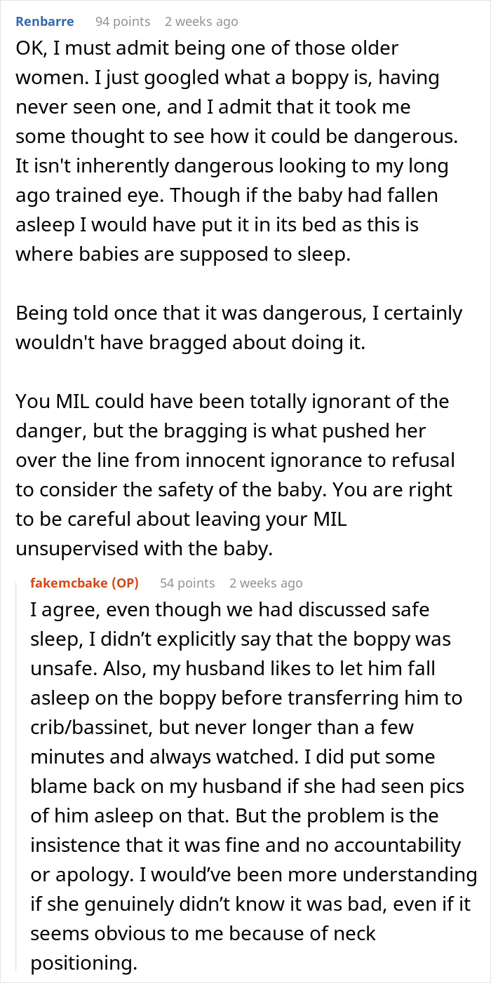 MIL Lets Infant Sleep Unsafely And Go Without Food For 7 Hours, Stunned When Banned From Babysitting MIL Lets Infant Sleep Unsafely And Go Without Food For 7 Hours, Stunned When Banned From Babysitting
