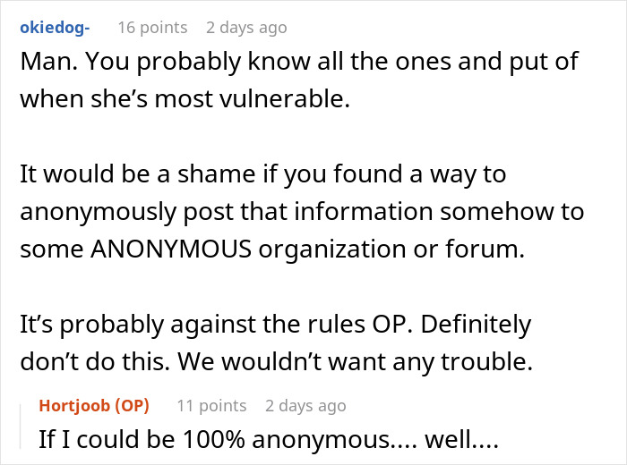 Online discussion about anonymously sharing sensitive information related to serving a billionaire family. Online discussion about anonymously sharing sensitive information related to serving a billionaire family.