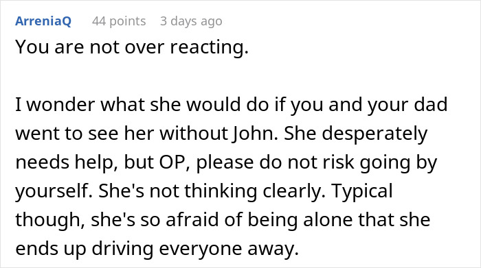 Social media post discussing a fianc&eacute;'s wedding dress request to make his mom comfortable.