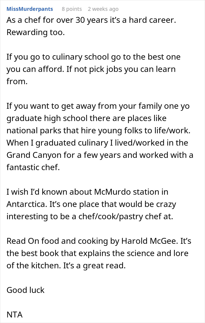 Mom Disappointed Daughter Thinks Winning Cooking Contest Is An Achievement