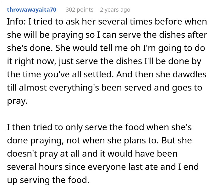 MIL Shocked Family Ate Without Her After Telling Them To Do Exactly That, Scolds The Perpetrator