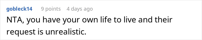 Reddit comment on parenting and family expectations, highlighting the difficulties with a disabled stepsister.