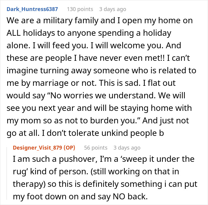 MIL declines woman's mom's Christmas plan with strong refusal, highlighting family boundaries.