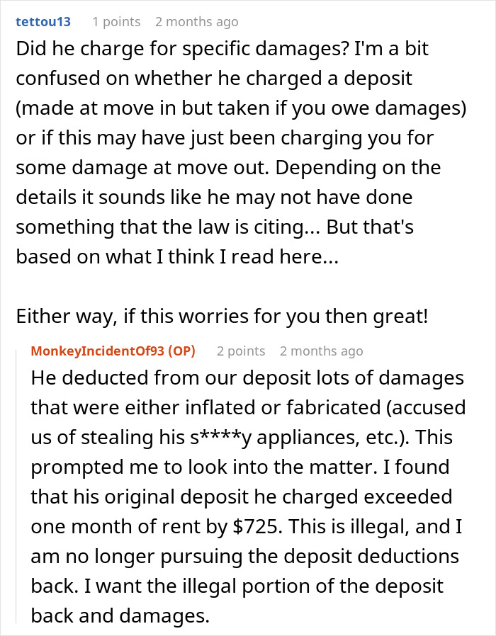 ChatGPT helps tenant defeat greedy landlord in court, resolving deposit dispute over inflated damage claims.