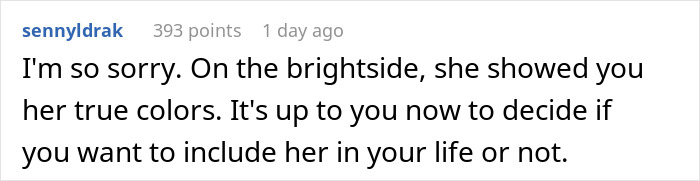 Screenshot of a Reddit comment discussing a MIL ruining a vacation over a miscarriage.