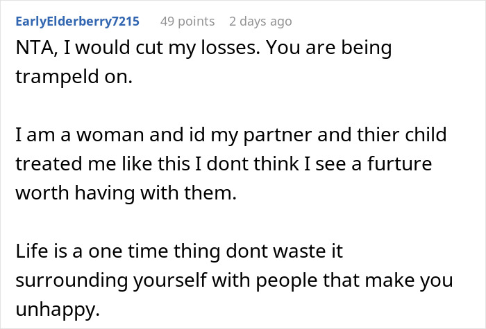 Comment discussion about a husband's claim that his wife's ex is dishonest, with advice on relationships.