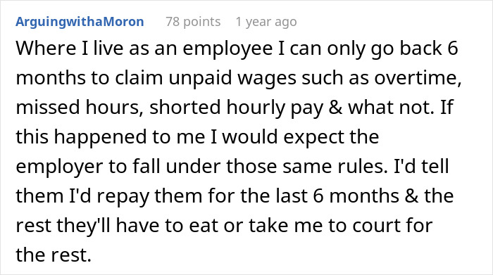 Text discussing employer overpayment demands and employee wage claims.